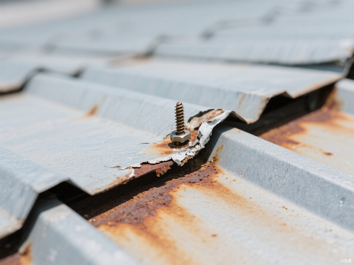 Failed sealant & rusted screws